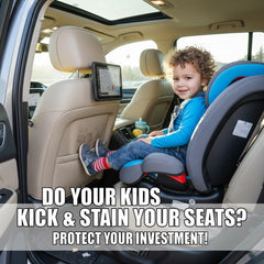 TAIKOO seat back protector organizer compartments keeps toys and tablets neatly stored.