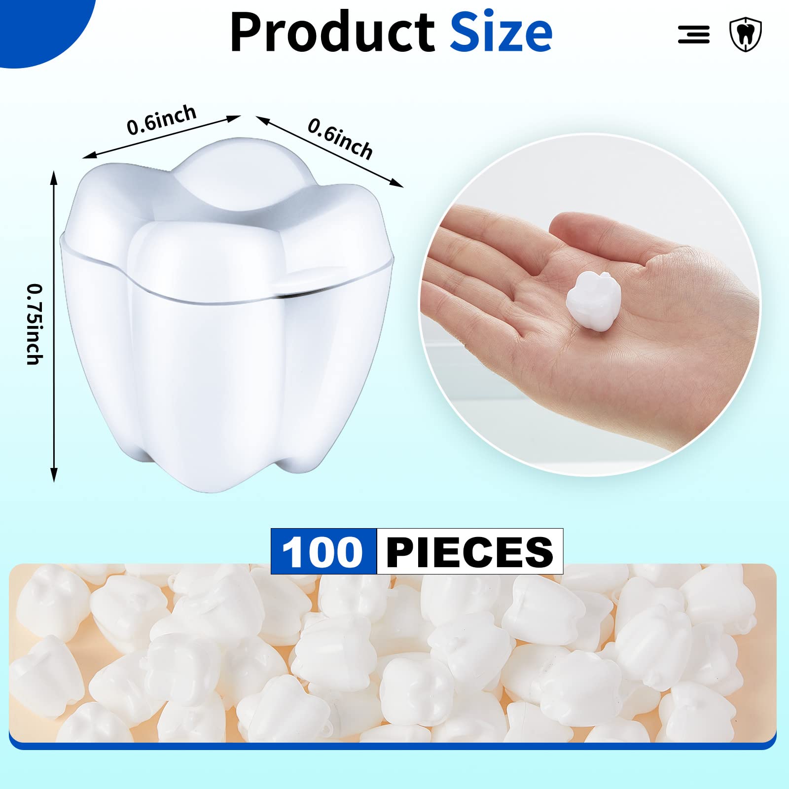 Taiyin Tooth Savers small rectangular box demonstrates safe, portable storage for little teeth on the go.