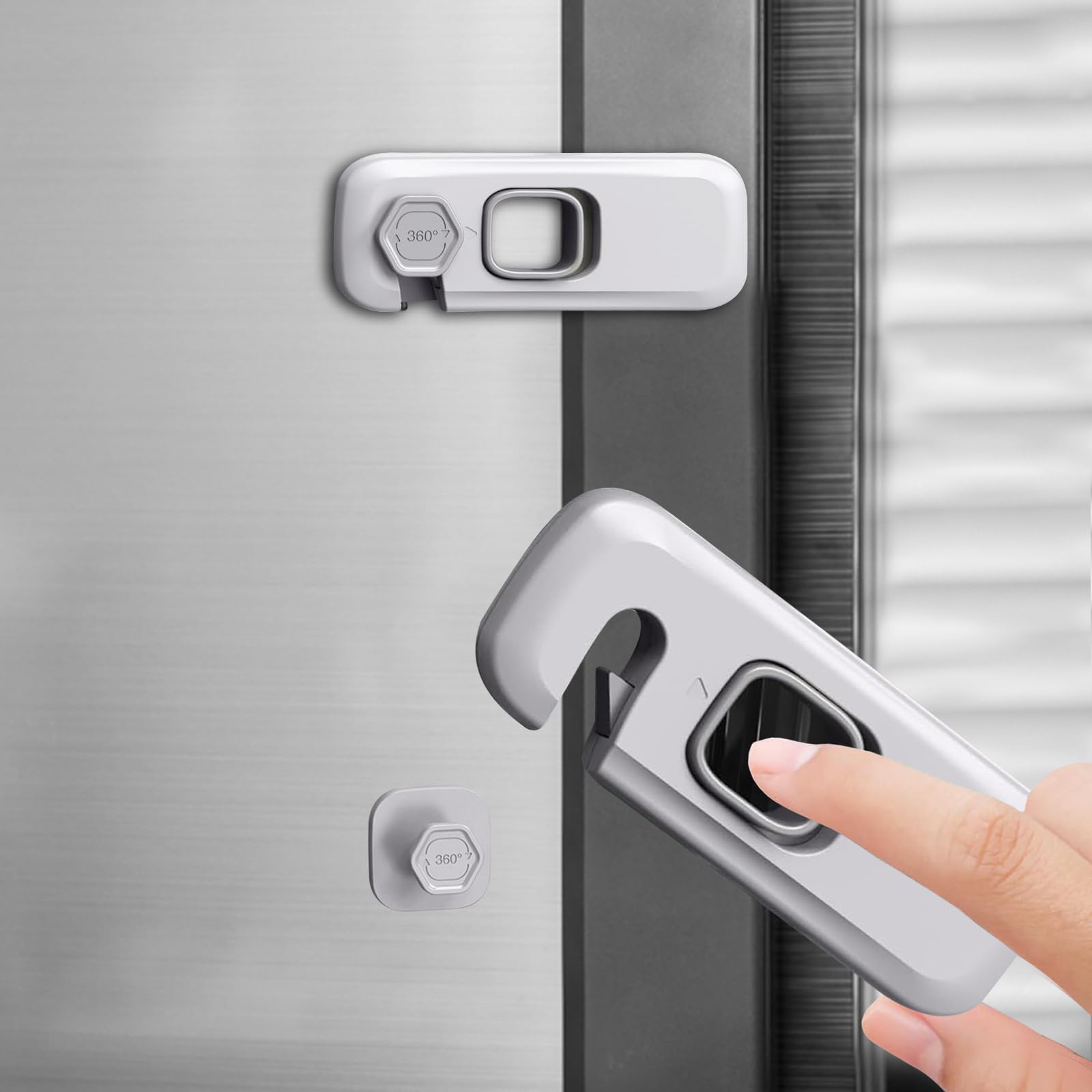 TAJAR BROS 6-pack refrigerator locks: simple set-up protects kids from cabinet doors