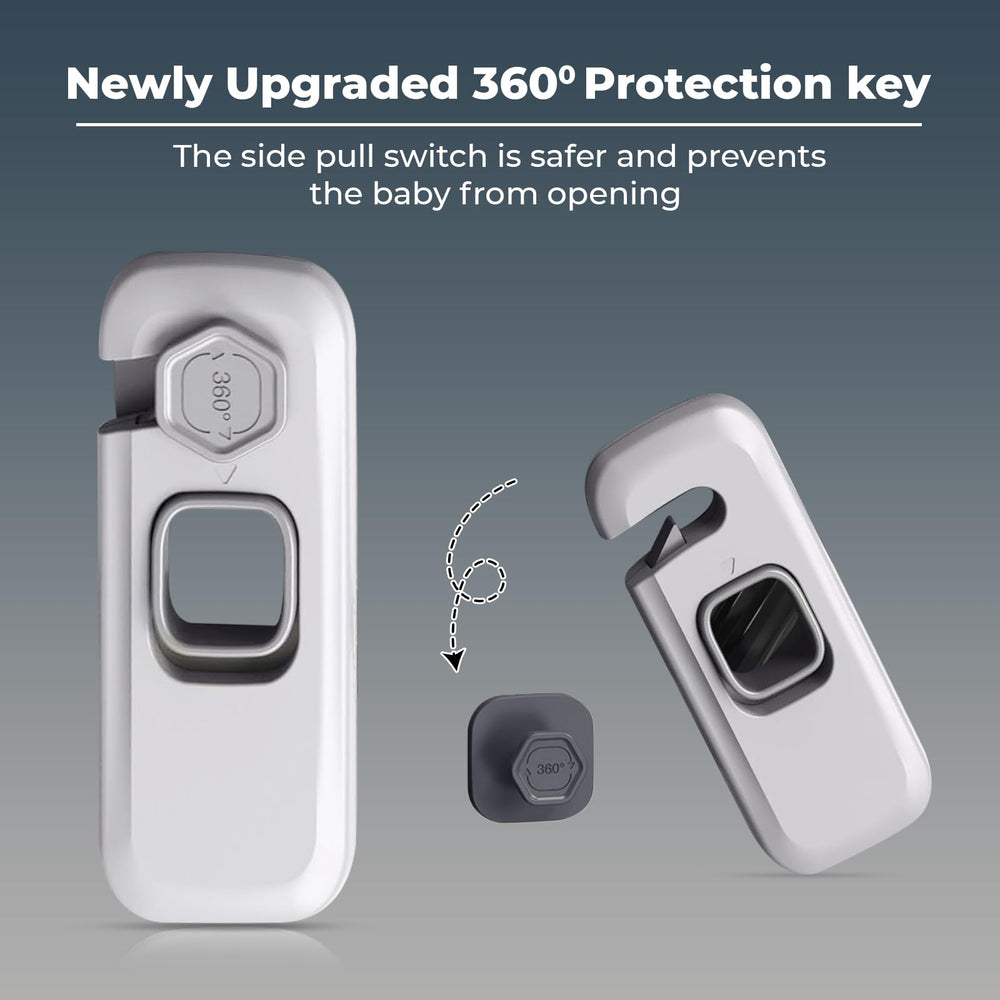 TAJAR BROS self-adhesive latches: tool-free setup for secure cabinet and drawer protection