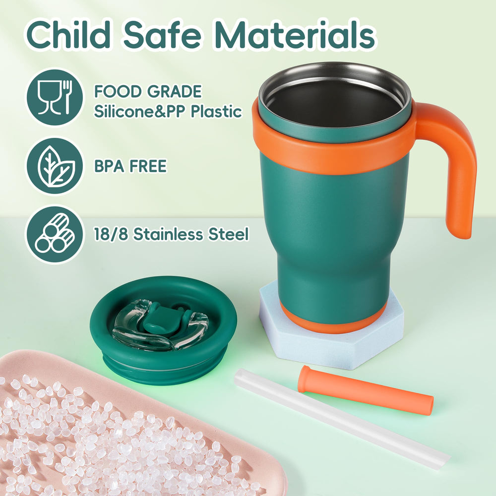 TAKYIT sippy cup straw keeps sipping smooth during on-the-go adventures.