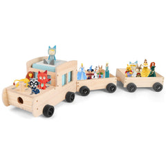 Taladad storage play car with Toniebox trailer showcases organized toy storage.