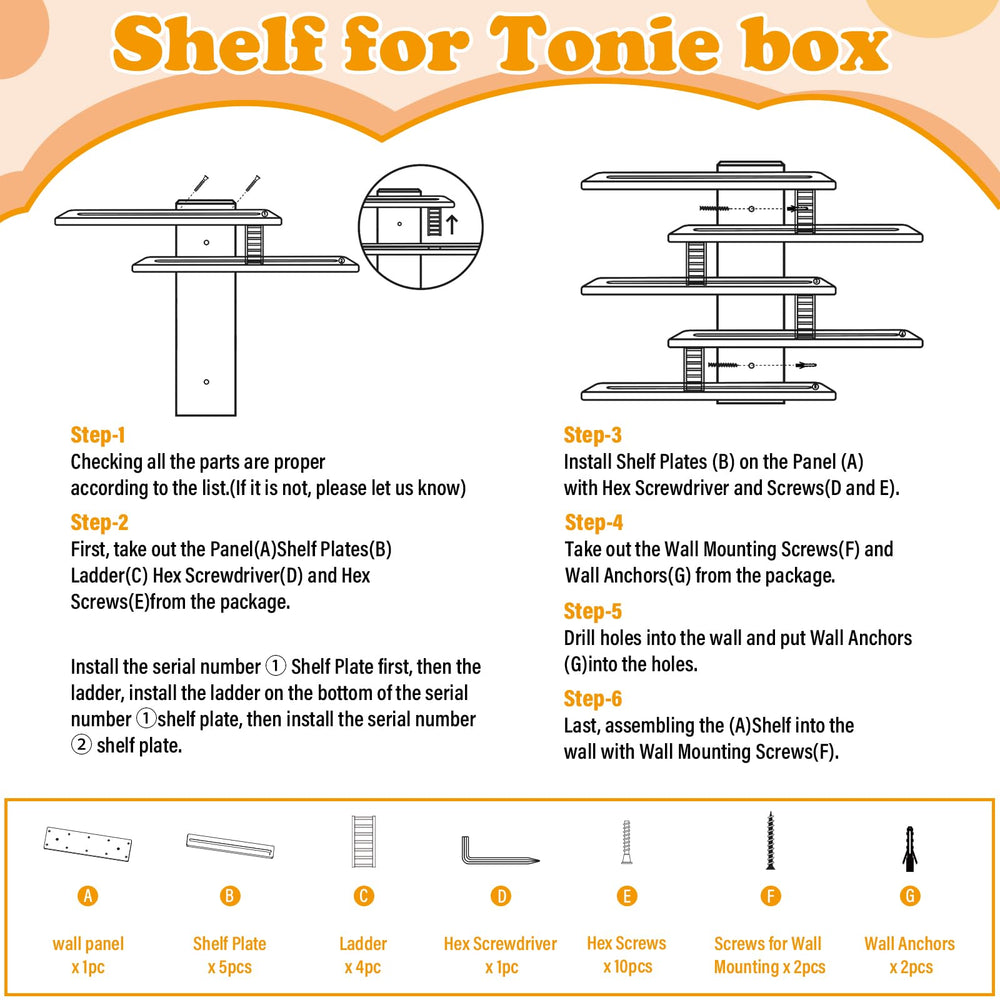 Taladad Tonie shelf organized tonie collection keeps figures off the floor and visible