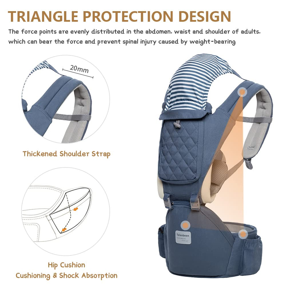 TALENBEEN adjustable shoulder and waist straps fit parents for long wear