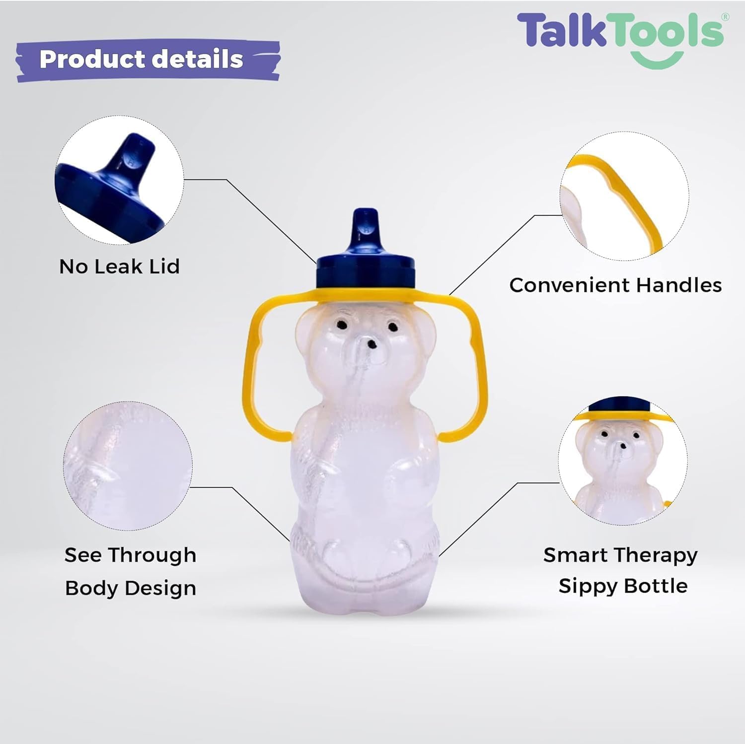 TalkTools Honey Bear straw cup dishwasher-safe convenience for busy families