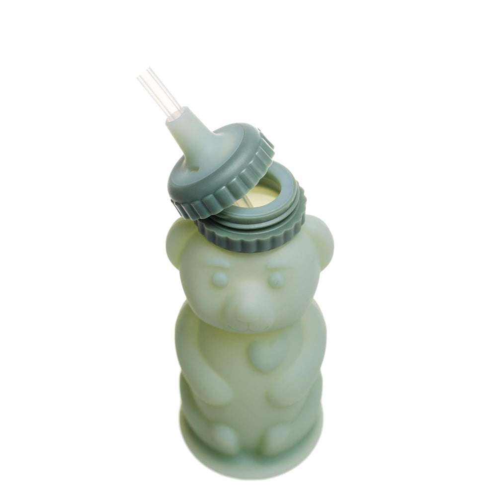 TalkTools Honey Bear cup baby drinking straw encourages early sipping skills.