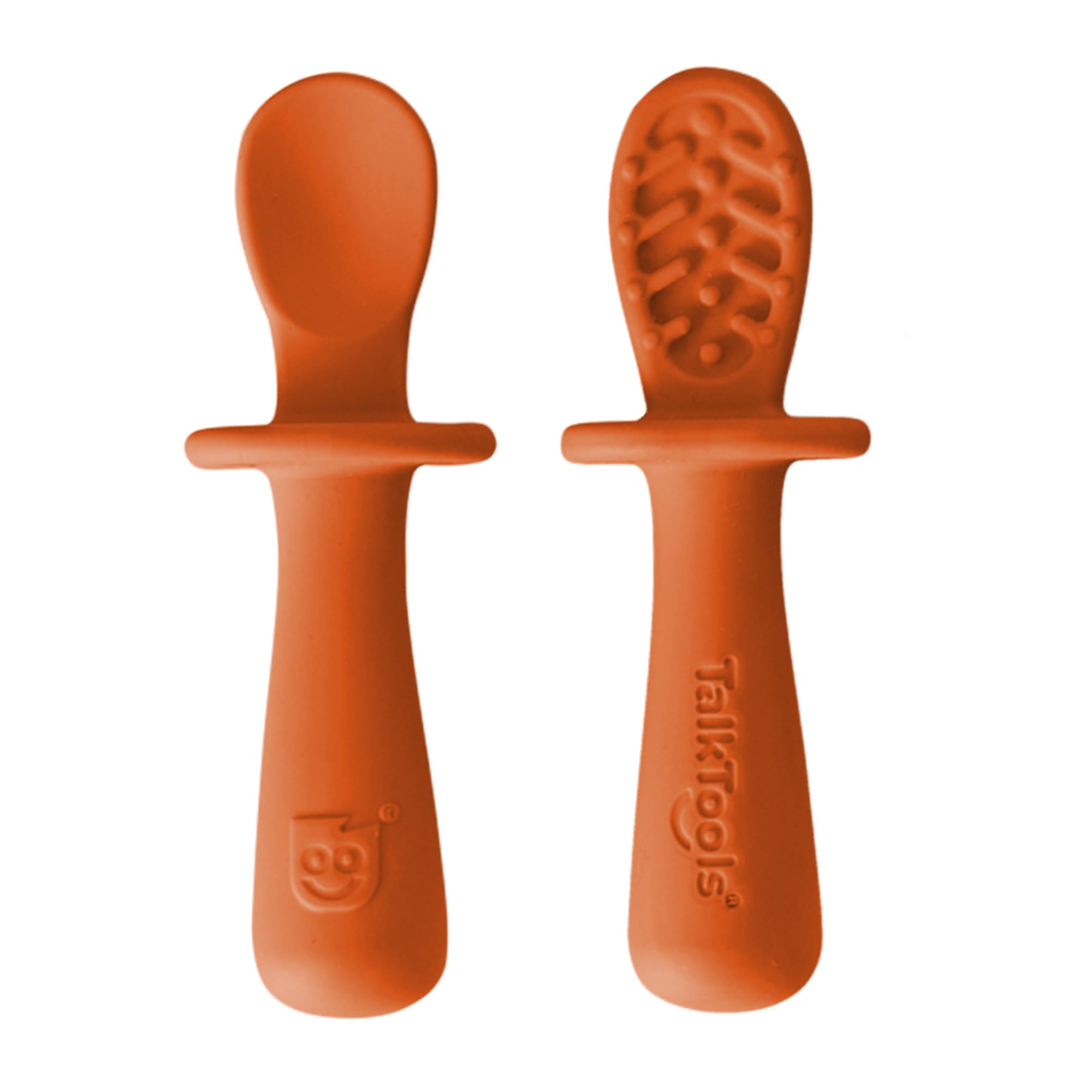 TalkTools ITSY spoons Tangerine care and cleaning guidance.