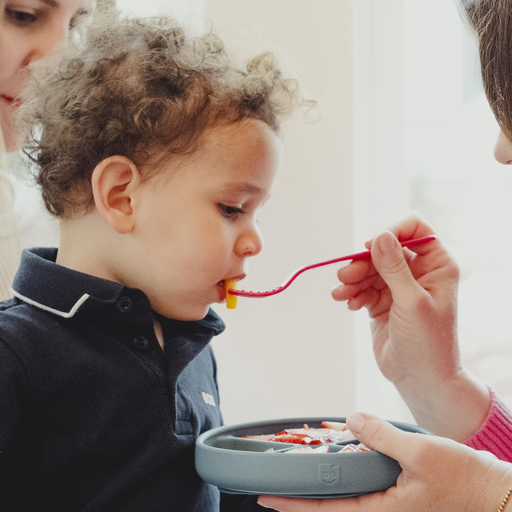 TalkTools Magenta Fork ideal for sensory-rich feeding routines and texture acceptance.