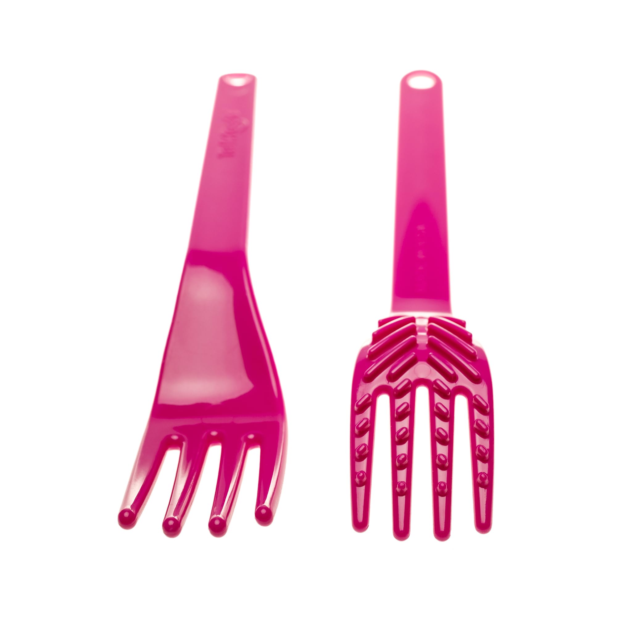 TalkTools Magenta Fork textured option adds tactile cues to mealtime exploration.