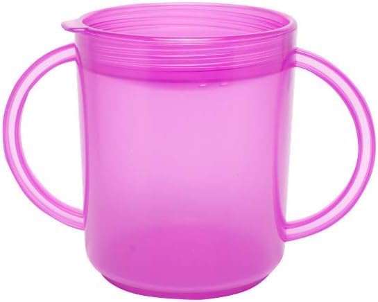 TalkTools recessed lid cup purple design adds modern appeal for caregivers and children.