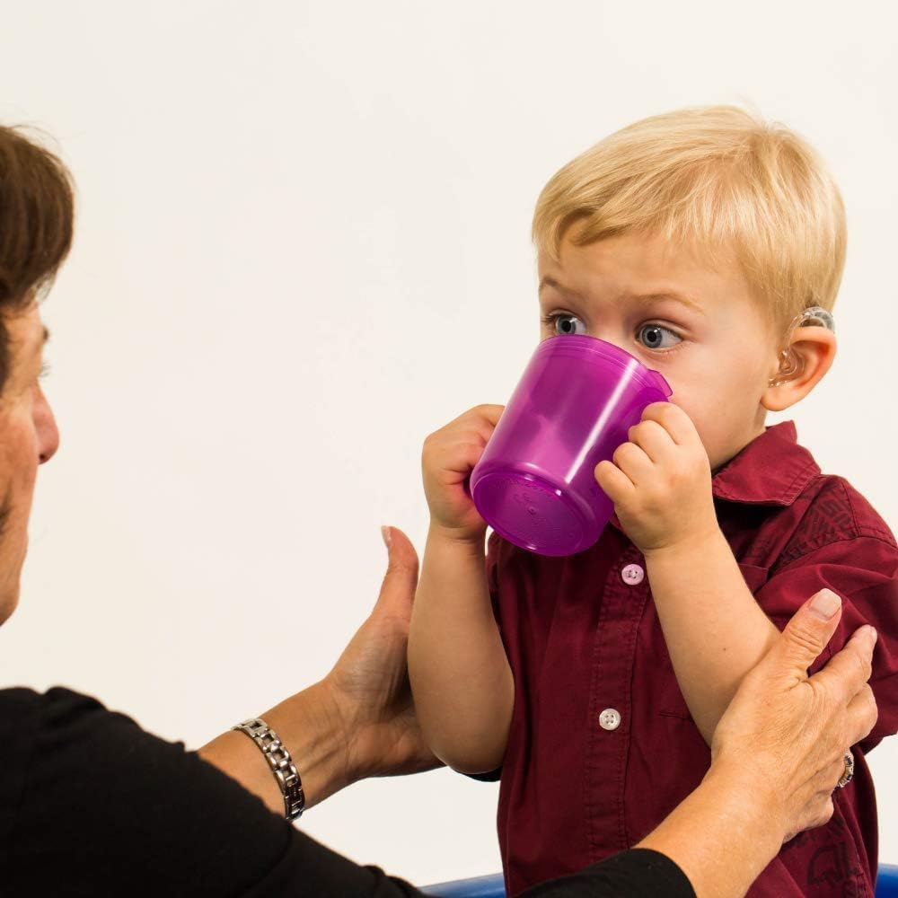 TalkTools recessed lid cup two lids twist-off highlights versatile cup and straw drinking.