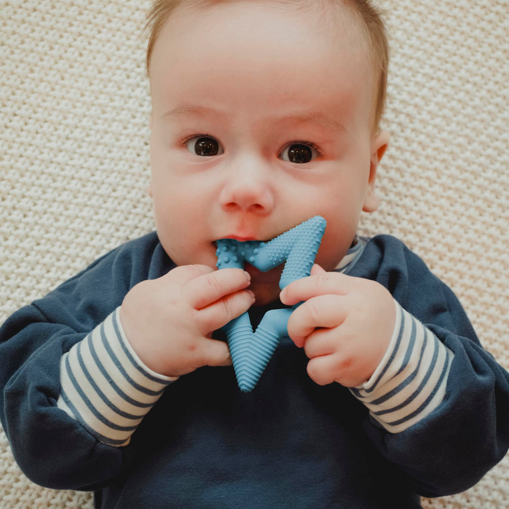TalkTools Sensory Teeny Teether Star Ocean offers TMJ-stimulation through chewing