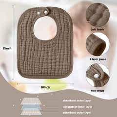 Tallew baby bibs with adjustable fasteners for growing babies