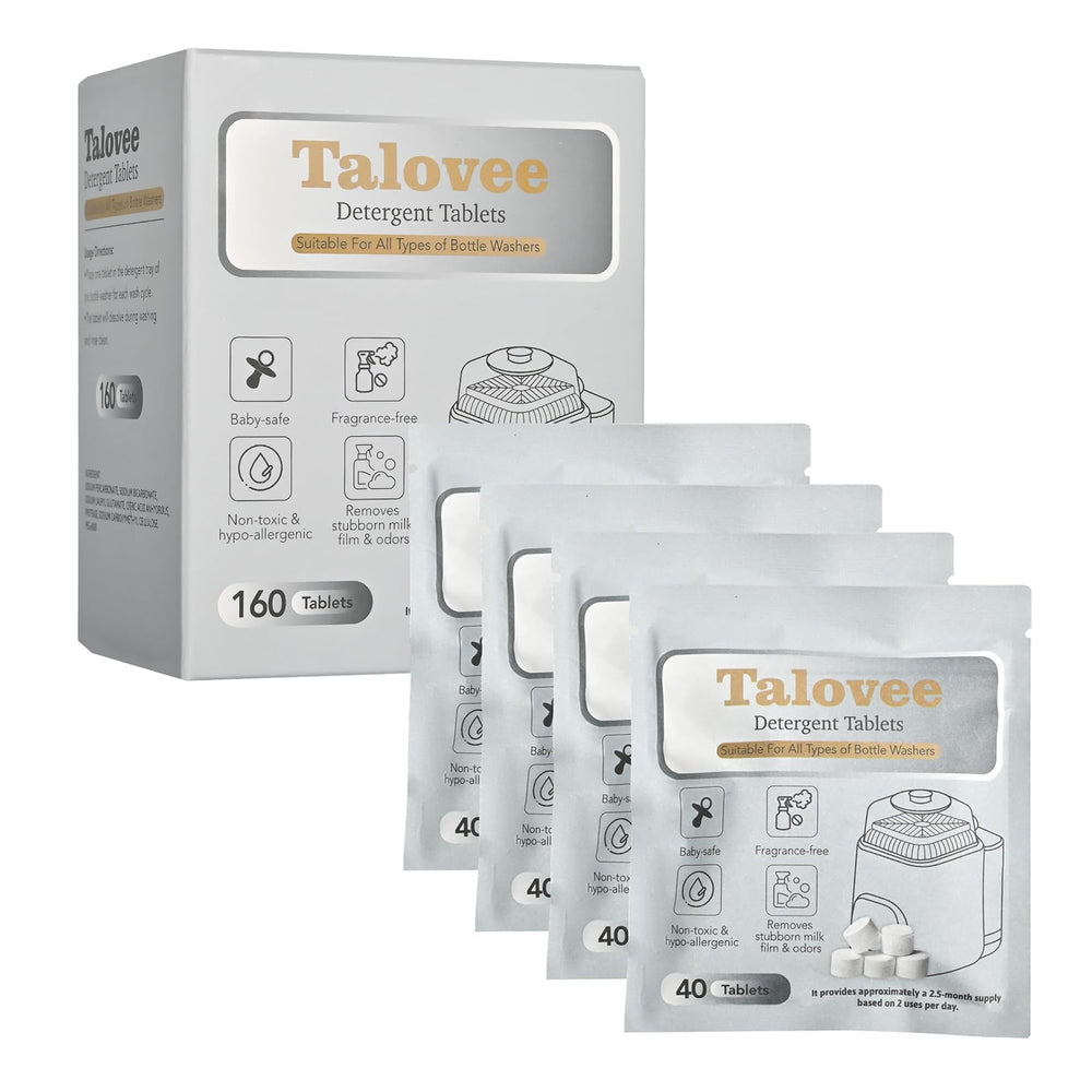 Talovee Official Washing Block packaging with 160 tablets for quick bottle cleaning.