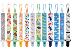 Tamhoo pacifier clips with dinosaurs pattern keep pacifier secure and stylish.