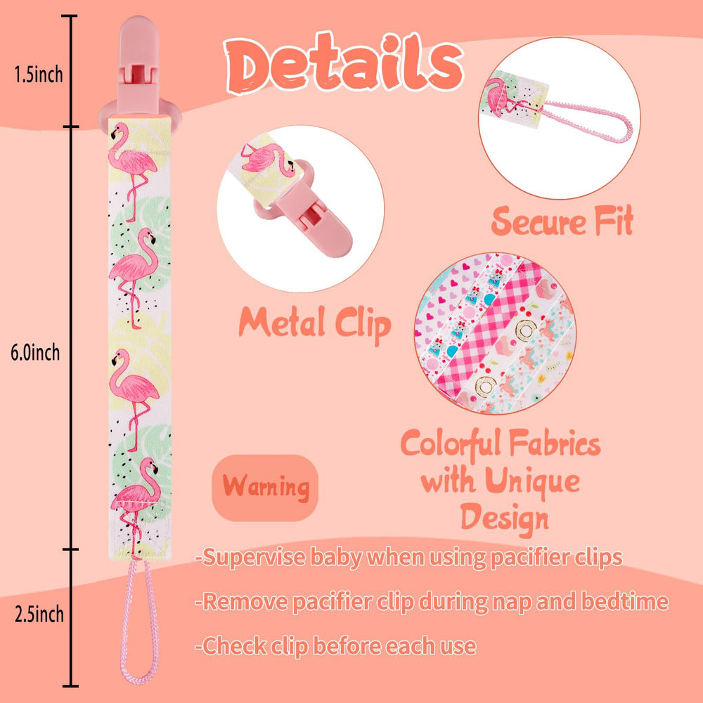 TAMHOO pacifier clips rainbow-pattern adds color and keeps pacifier handy