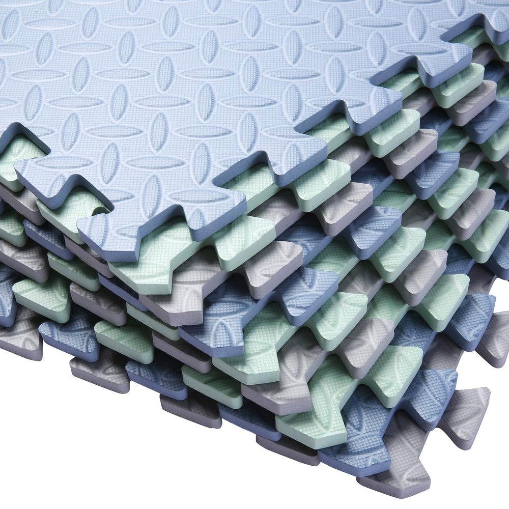 Tamiplay anti-slip interlocking mats stay in place during active playtime.