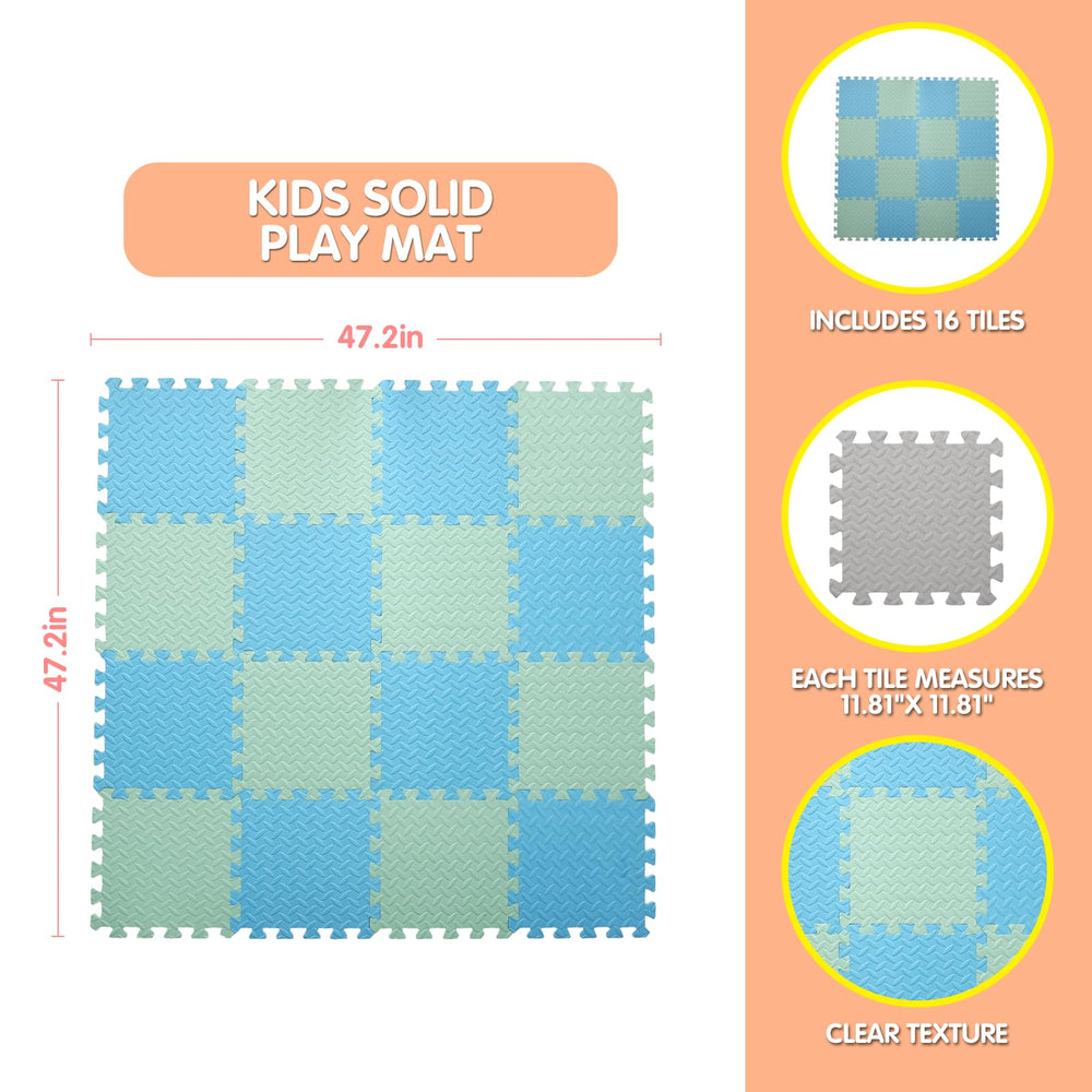 Tamiplay foam mat bright colors stimulate exploration and pattern creation
