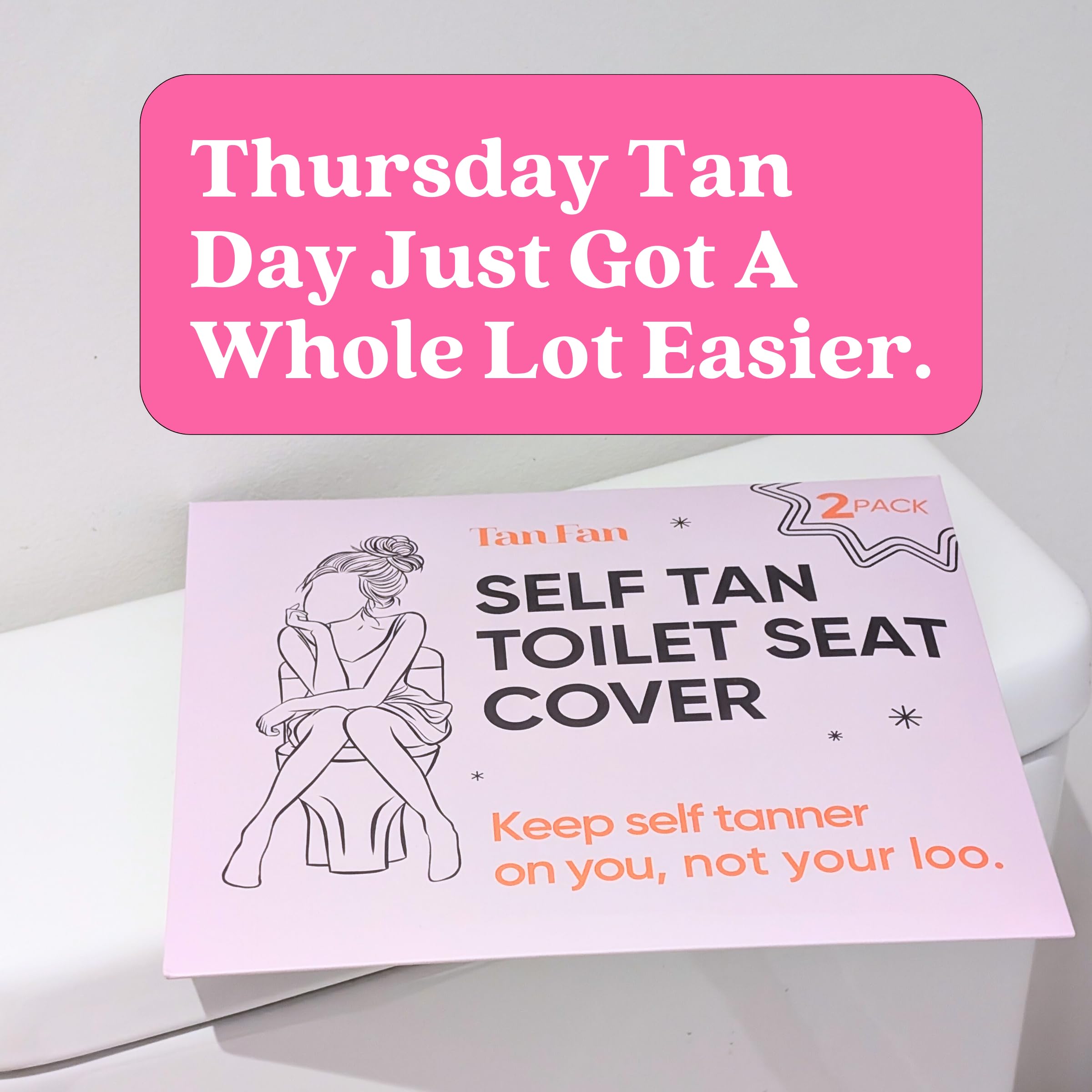 Tan Fan travel-friendly cover with hang tab pink by bathroom area.