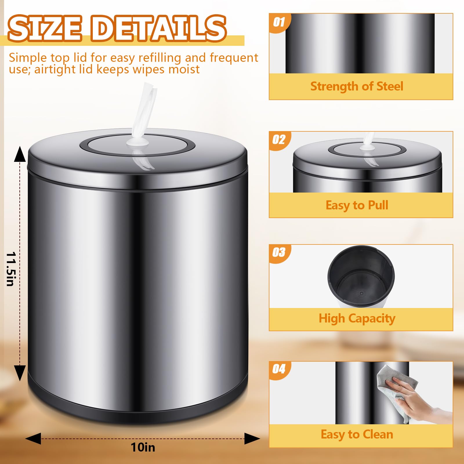Tandefio refillable cylinder keeps daily wipes organized and ready.
