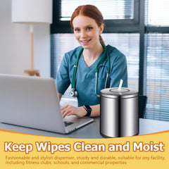 Tandefio wipe dispenser table-top dimension 10x11-5 inches fits standard wipes.