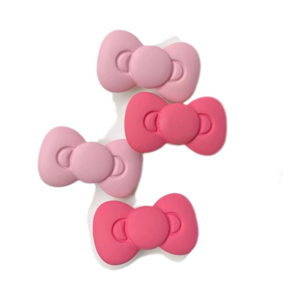 Tangseajiao pink bows hair clip close-up showcasing secure all-day hold for kids and adults.