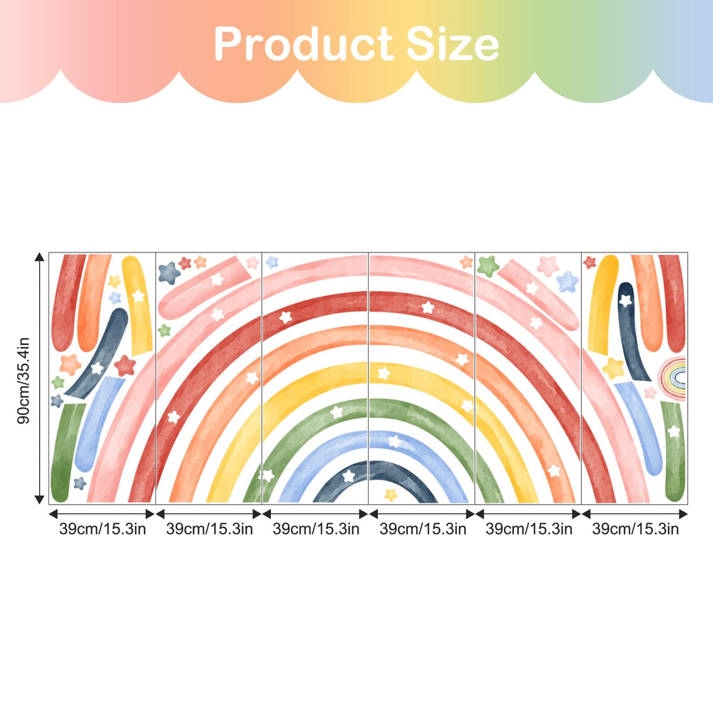 Tanlaby DIY wall mural rainbow layout guide helps parents craft custom art.
