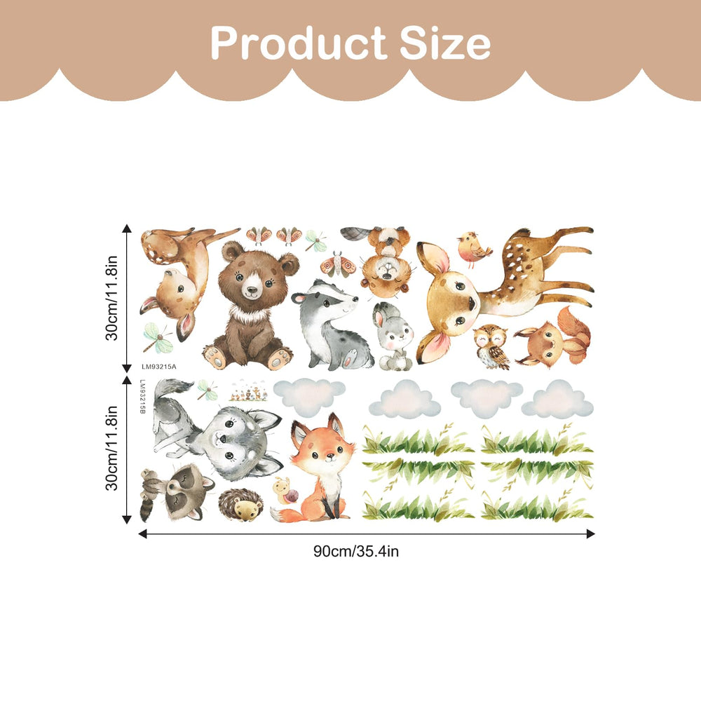 Tanlaby jungle-animals-playroom-decal brightens play areas and supports creative, mess-free decorating.