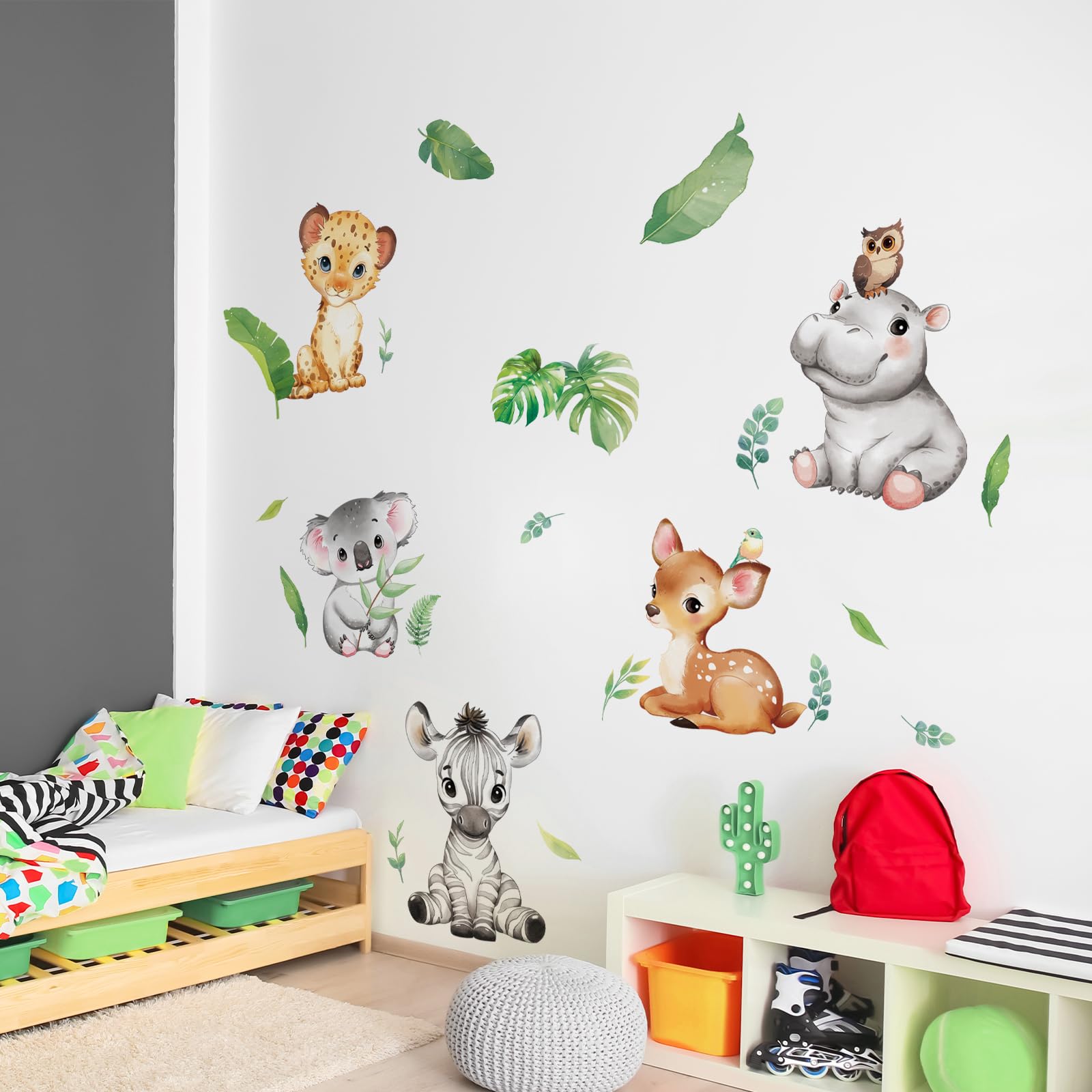 Tanlaby Jungle Animals wall sticker deer decor brings woodland warmth to playroom walls