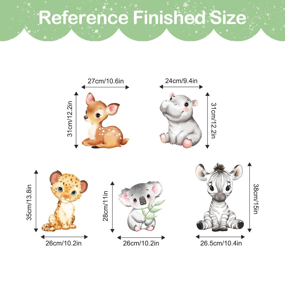 Tanlaby Jungle Animals wall sticker hippo decor offers imaginative splash for kids' spaces