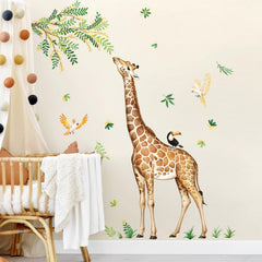 Tanlaby large giraffe wall decals pack creates a playful nursery focal point and quick room transformation.