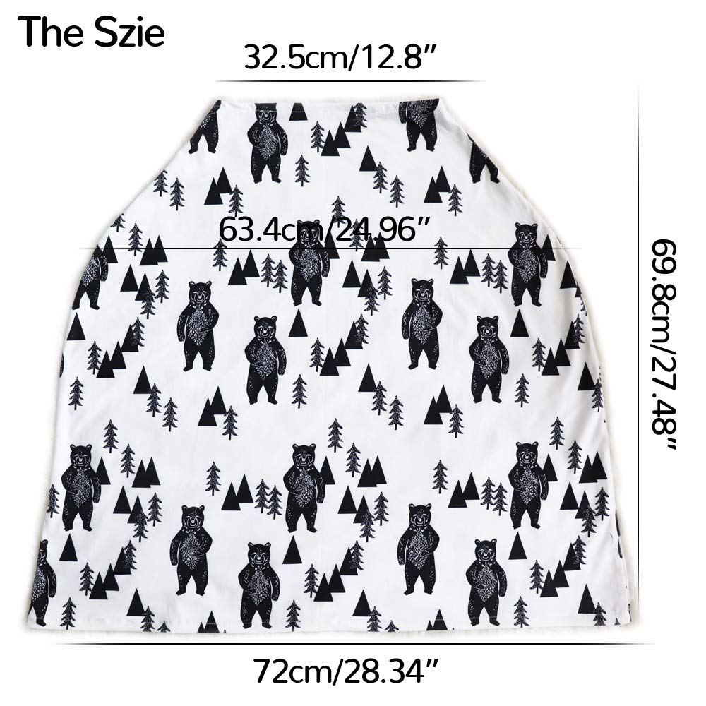 Tanofar breastfeeding cover ink bear provides discreet nursing in public.