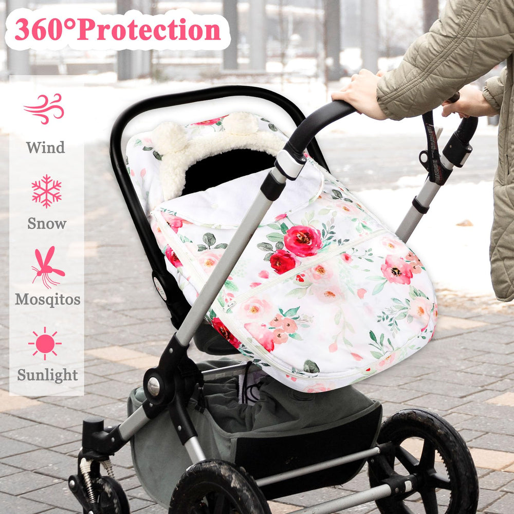 TANOFAR car seat cover removable canopy enables quick access