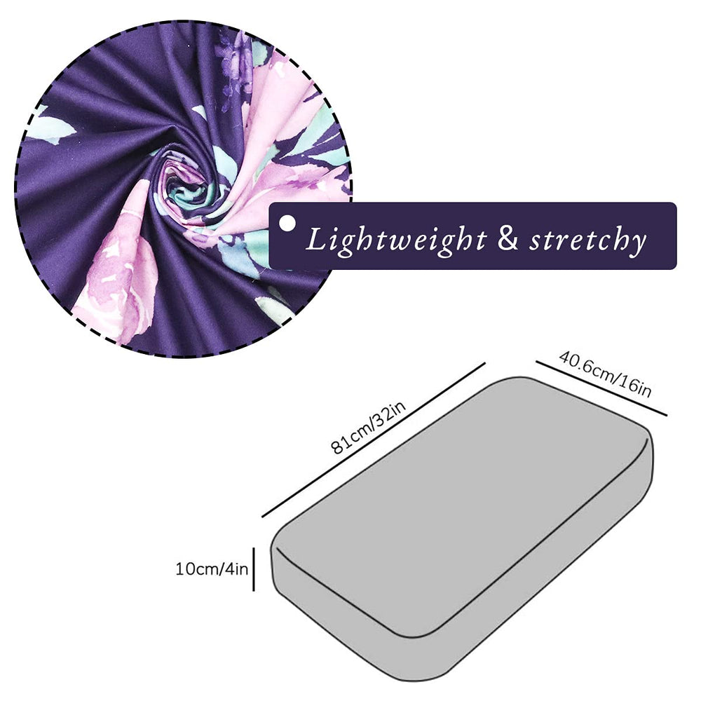 Tanofar changing pad cover fits standard 32 by 16 inches with full elastic edges.