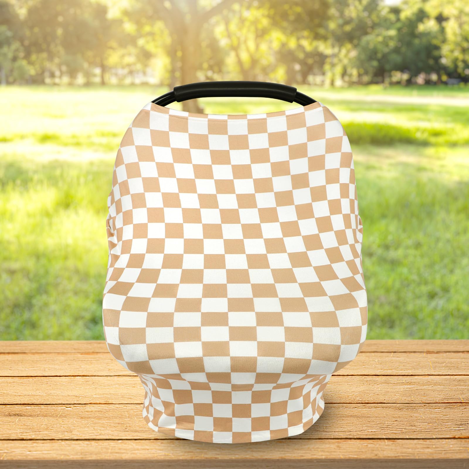 Tanofar light brown checkerboard texture highlighting premium fabric.