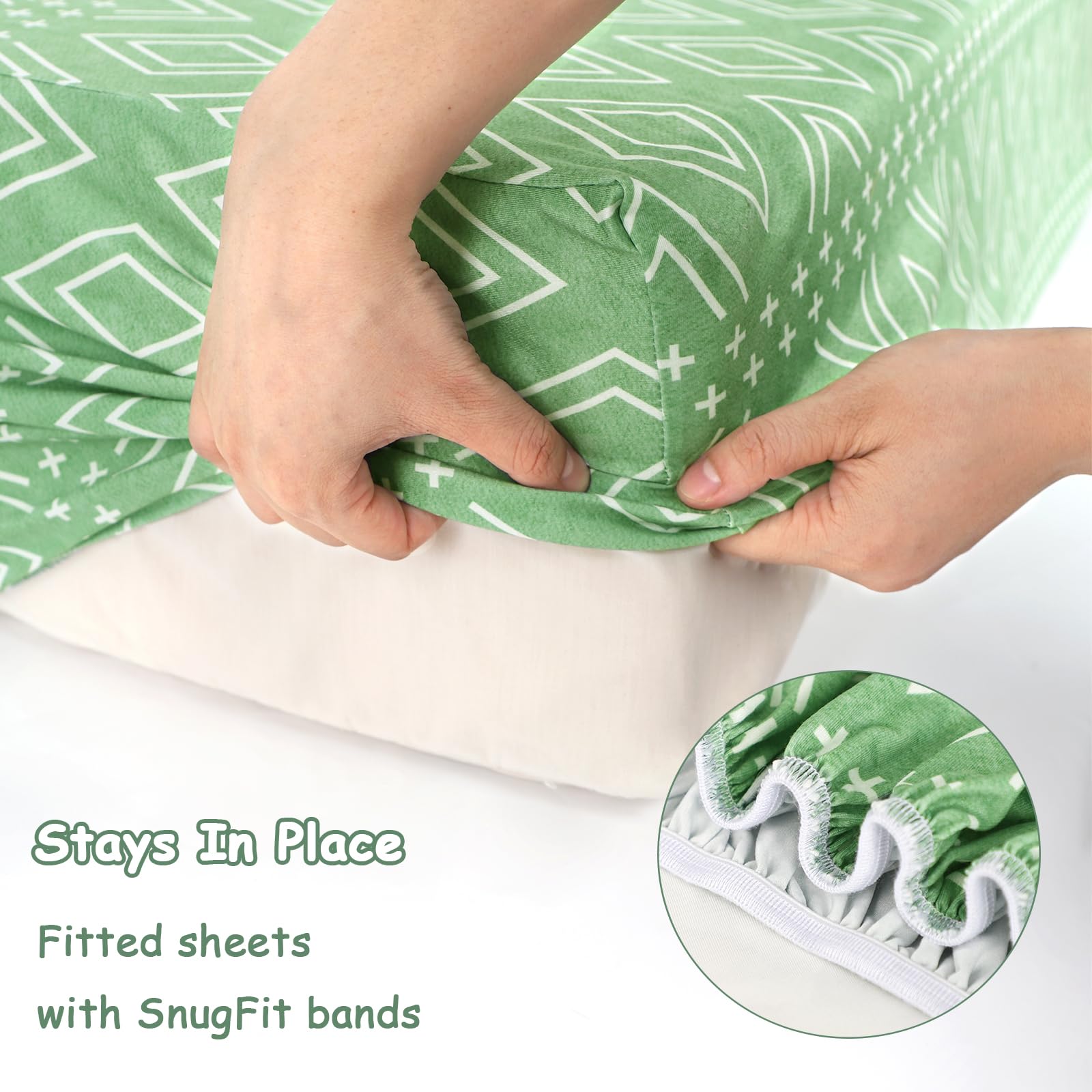 TANOFAR crib sheets green gift packaging ready for baby showers