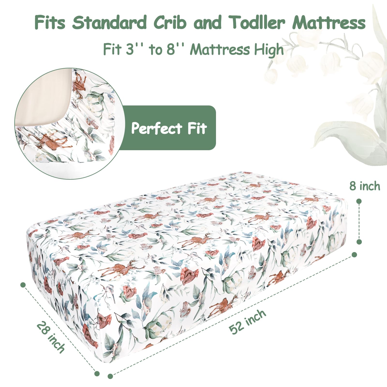 TANOFAR crib sheets microfiber surface feels gentle on baby's skin.