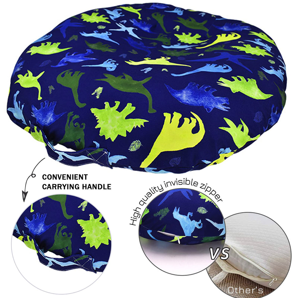 TANOFAR Dinosaur Lounger Cover Blue shows a playful print while protecting skin