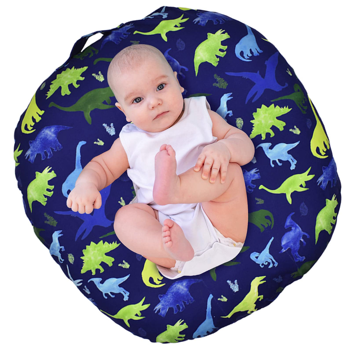 TANOFAR Dinosaur Lounger Cover Blue with universal fit and hidden zipper for easy changes