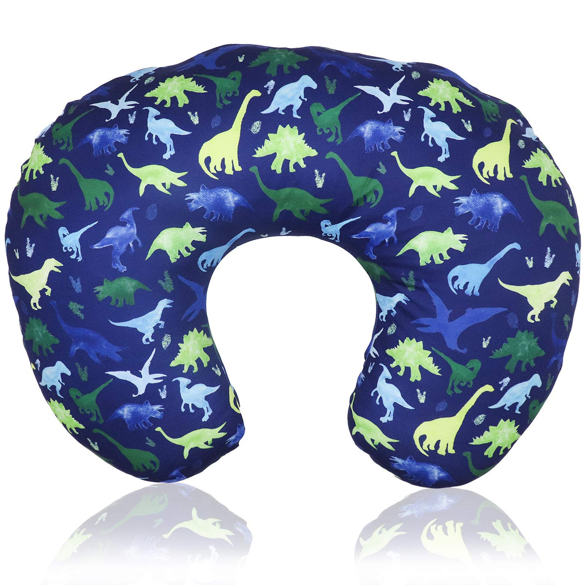 TANOFAR dinosaur nursing pillow cover blue close-up of soft breathable fabric