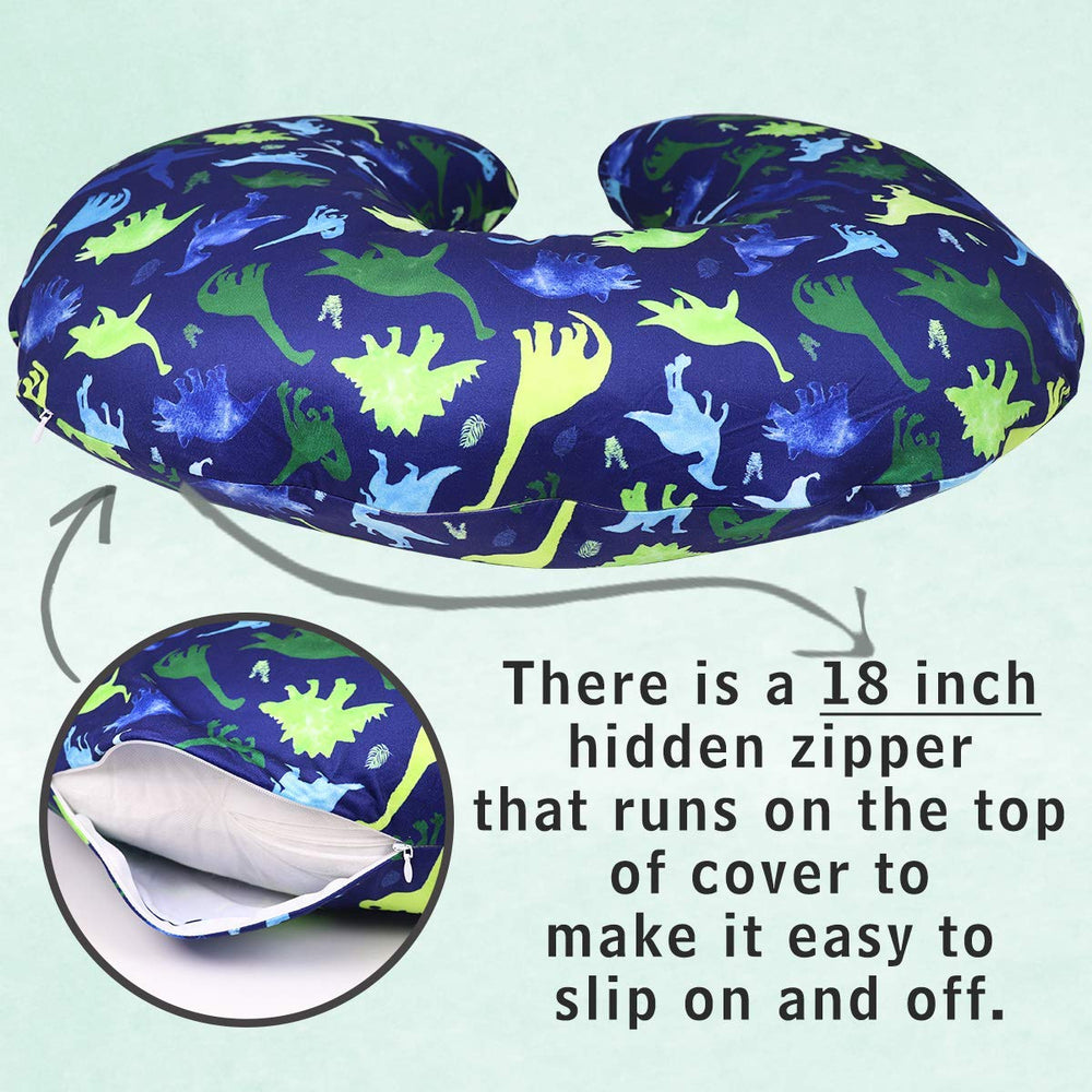 TANOFAR dinosaur pillow cover mid-side zipper for quick changes