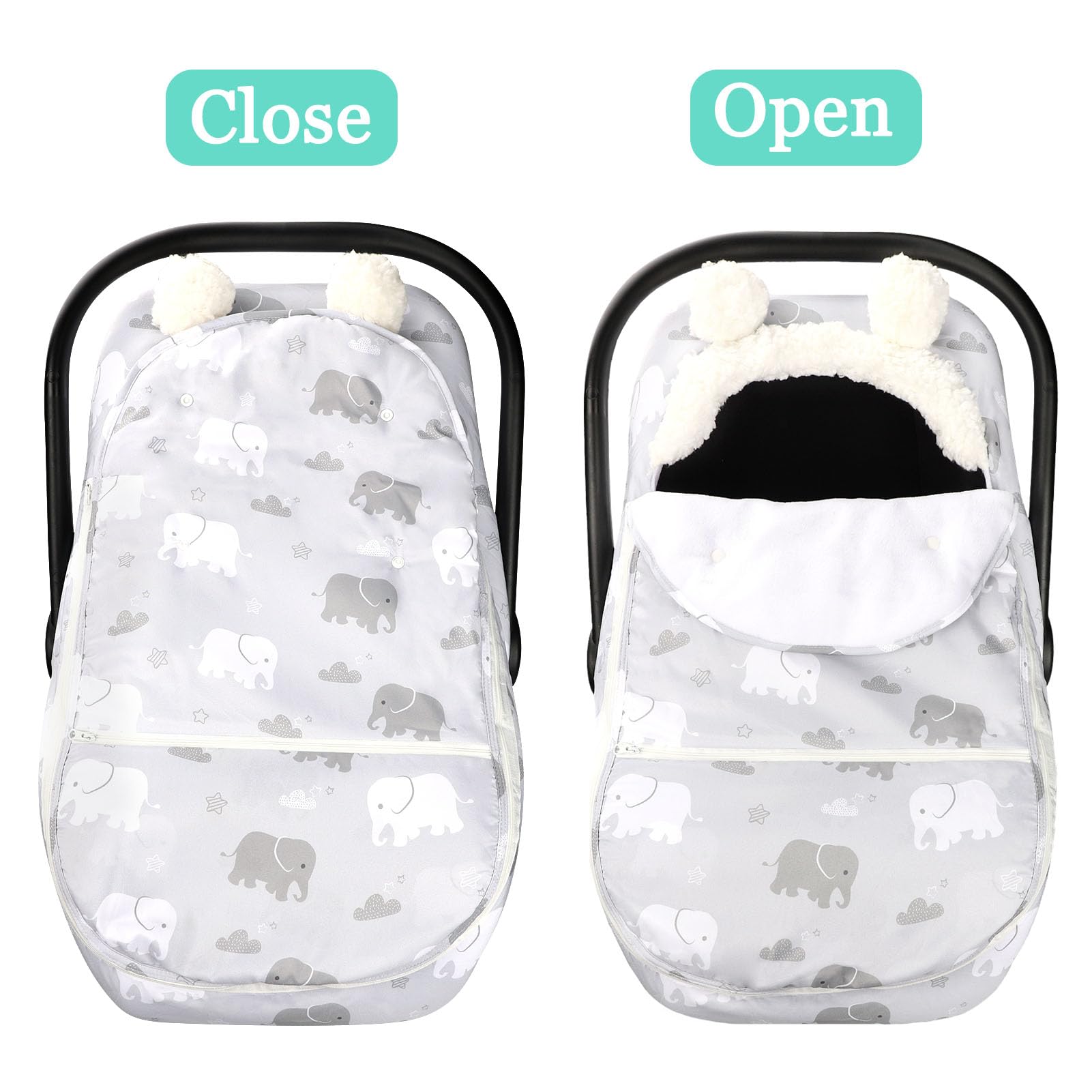 TANOFAR elephant carseat cover is gift-ready for baby showers.