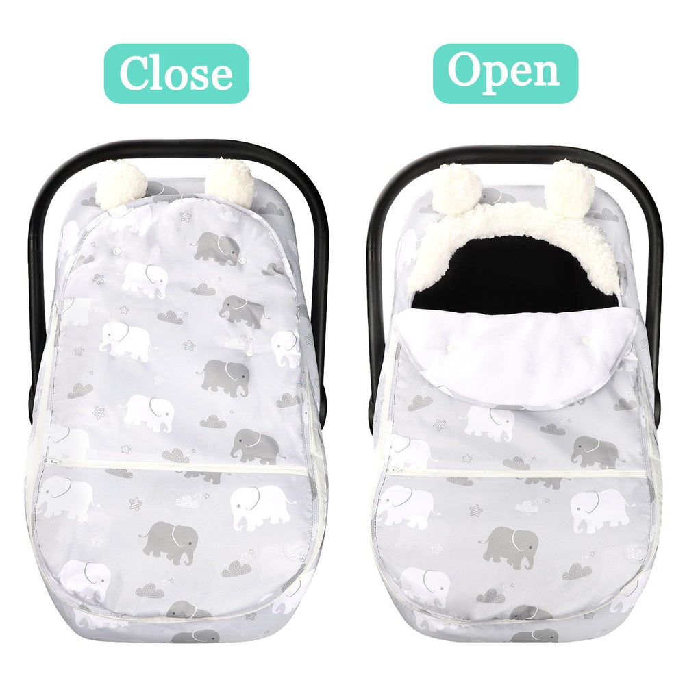TANOFAR elephant carseat cover is gift-ready for baby showers.