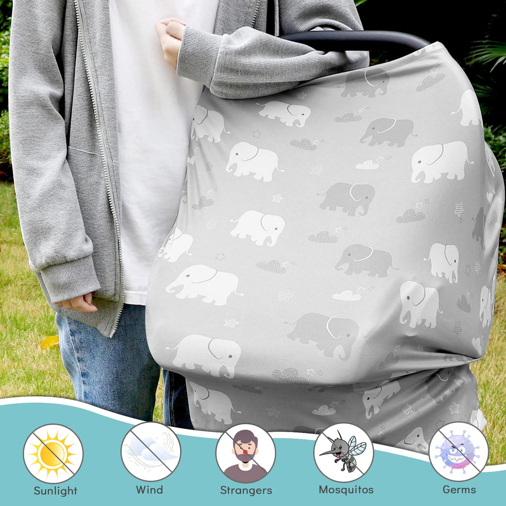TANOFAR elephant-pattern cover showcases soft, stylish fabric for everyday use.