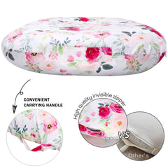 TANOFAR Floral Newborn Lounger Cover stretchy fabric—snug fit on round loungers