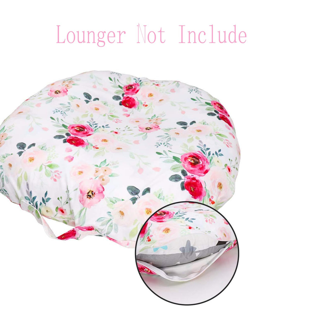 TANOFAR Floral Newborn Lounger Cover zipper detail—hidden zipper for safe installation