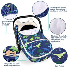 TANOFAR infant car seat cover ultra-soft fleece enhances chilly outings comfort