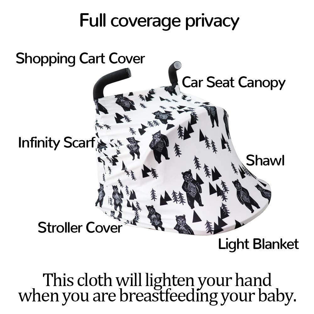 Tanofar infinity scarf ink bear wearable cover for fashion and baby comfort.
