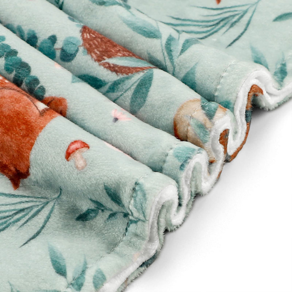 TANOFAR Minky Baby Blanket double-layer design folded for crib use