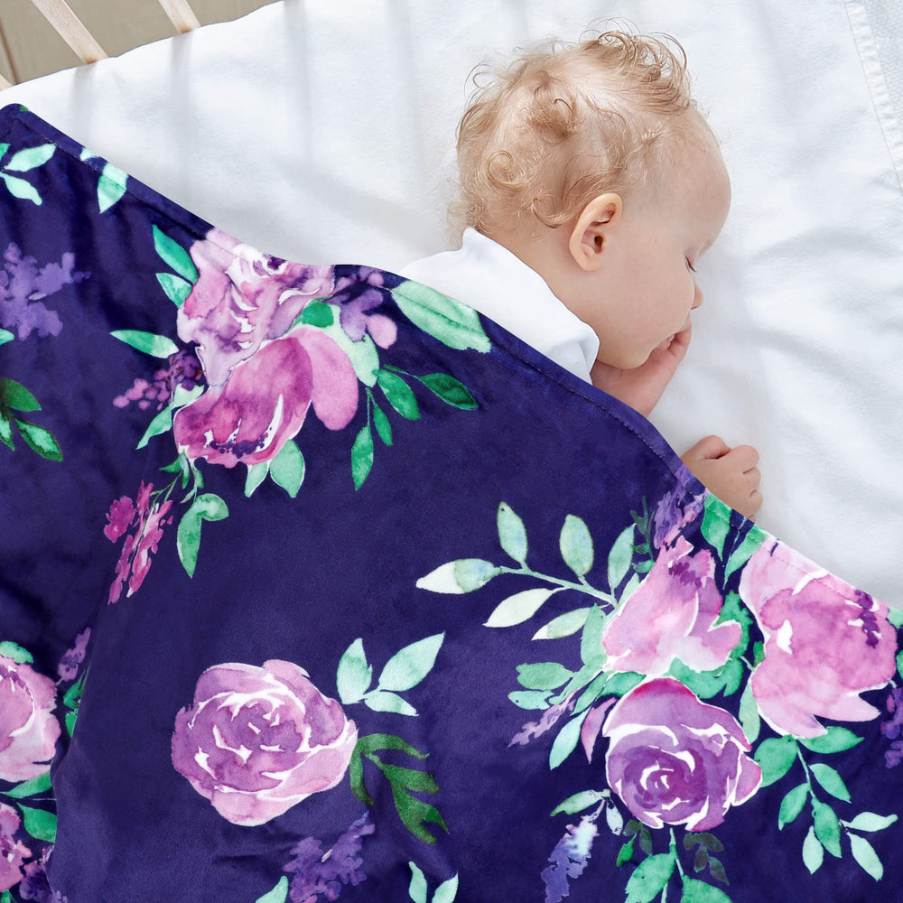 TANOFAR Minky Baby Blanket in car seat as a cozy layer during travel
